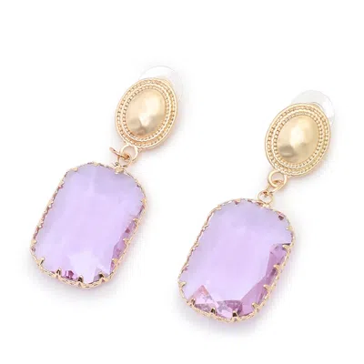 Sohi Women Purple Stud Earrings