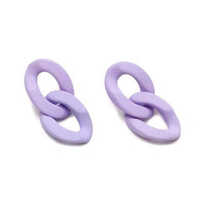 Sohi Women Purple Stud Earrings