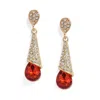 Sohi Women Red Drop Earrings In Red