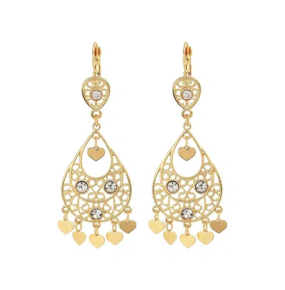 Sohi Women's Regal Drop Earrings In Gold