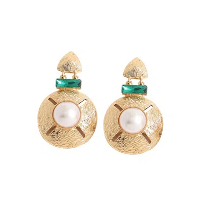 Sohi Women's Regal Drop Earrings In Gold