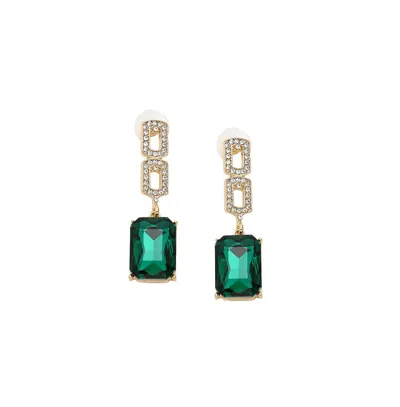 Sohi Women's Regal Drop Earrings In Green