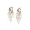 Sohi Women's Regal Drop Earrings In White