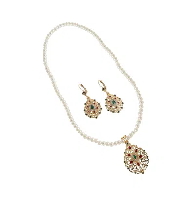 Sohi Women's Regal Jewellery Set In Gold