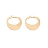 Sohi Women's Ripple Hoop Earrings In Gold