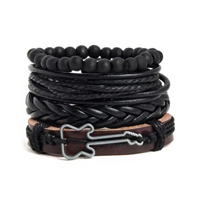 Sohi Women's Rockn'roll Multi-layer Bracelet In Black