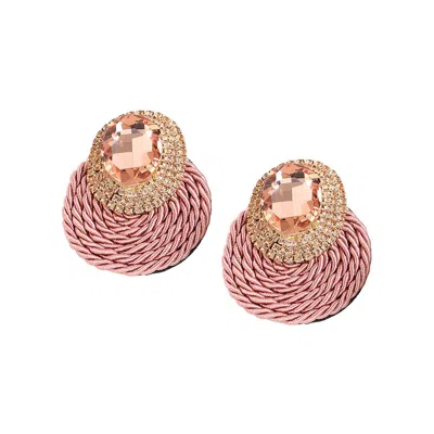 Sohi Women's Rope Drop Earrings In Brown