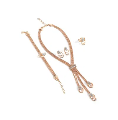 Sohi Women's Rope Jewellery Set In Gold