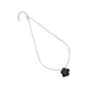 Sohi Women's Rose Pendant Necklace In Black