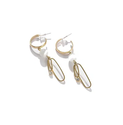 Sohi Women's Santorini Drop Earrings In White