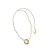 Sohi Women's Santorini Lariat Necklace In White
