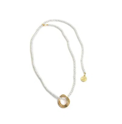 Sohi Women's Santorini Lariat Necklace In White