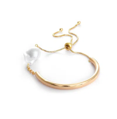 Sohi Women's Santorini Statement Bracelet In White