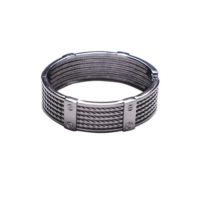 Sohi Women's Screwed Rope Bracelet In Gray