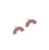 Sohi Red Color Gold Plated Party Designer Stone Stud For Women's In Pink