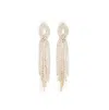Sohi Women's Silver Bling Cluster Drop Earrings