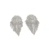 Sohi Women's Silver Bling Cluster Drop Earrings In Metallic