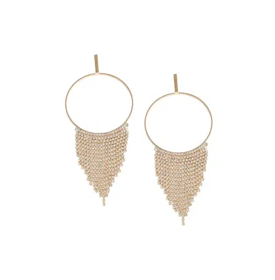 Sohi Women's Silver Bling Drop Earrings In Gold