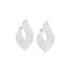 Sohi Women's Silver Bling Rhombus Drop Earrings In Metallic