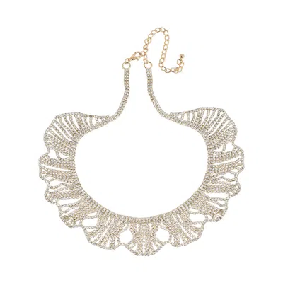 Sohi Women's Silver Bling Statement Necklace