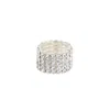 Sohi Women Silver Coloured Ring In Metallic