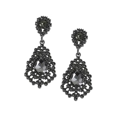 Sohi Women's Silver Chandelier Drop Earrings
