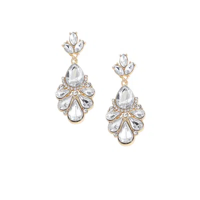 Sohi Women Silver Coloured Drop Earrings