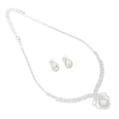 Sohi Women Silver Coloured Jewellery Set
