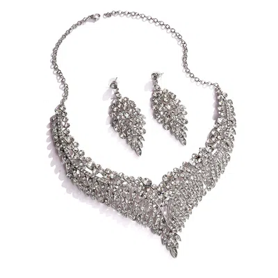 Sohi Women Silver Coloured Jewellery Set