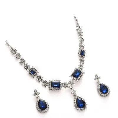 SOHI WOMEN'S SILVER PLATED DESIGNER STONE JEWELLERY SET