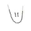 Sohi Women's Silver Plated Designer Stone Jewellery Set In Green