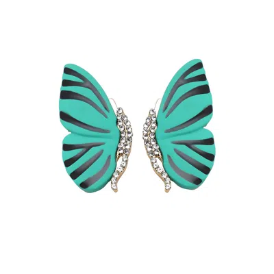 Sohi Women's Silver Rope Drop Earrings In Brown