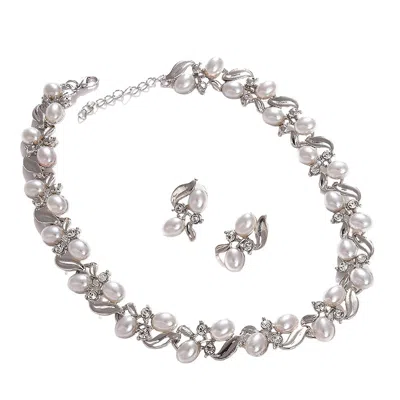 Sohi Women's Silver Spiral Jewellery Set