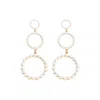 Sohi Women's Snowball Drop Earrings In Silver