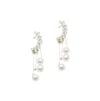 Sohi White Color Gold Plated Party Designer Stone Drop Earring For Women's In White