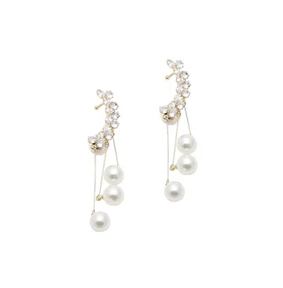 SOHI WOMEN'S SNOWBALL DROP EARRINGS