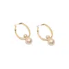 Sohi Women's Snowball Hoop Earrings In Gold