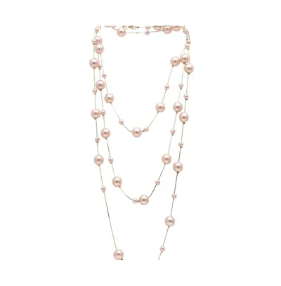 Sohi Women's Snowball Layered Necklace In Gold