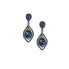 Sohi Women's Stone Drop Earrings In Blue