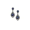 Sohi Women's Stone Drop Earrings In Blue