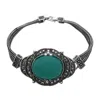 Sohi Women's Stone Statement Bracelet In Green