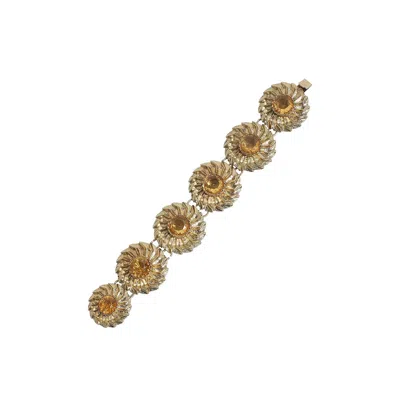 Sohi Women's Sunflower Tennis Bracelet In Gold