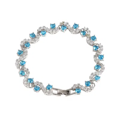 Sohi Women's Swirl Tennis Bracelet In Blue
