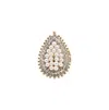 Sohi Multi Color Gold Plated Party Designer Stone Ring For Women's In White