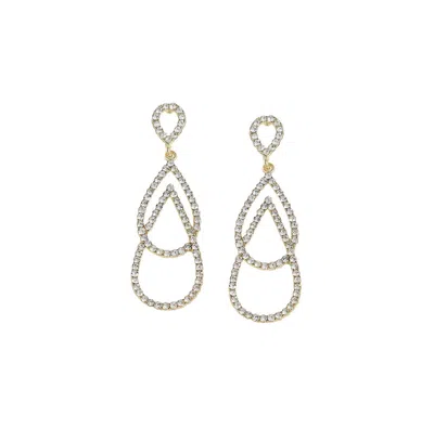 Sohi Women's Teardrop Drop Earrings In Silver