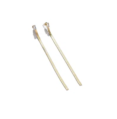 Sohi Women's Textured Drop Earrings In Gold