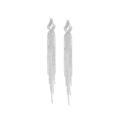 Sohi Women's The Adrienne Drop Earrings In Silver