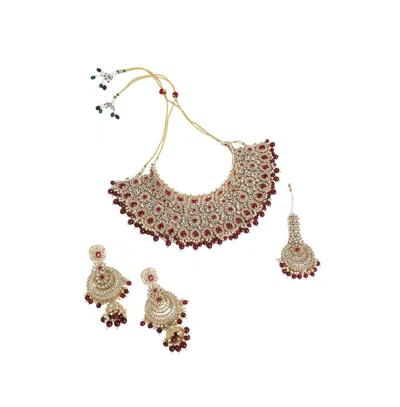Sohi Women's The Aminah Jewellery Set In Red