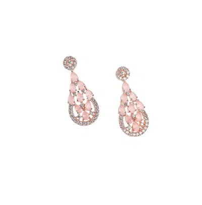Sohi Women's The Anais Drop Earrings In Pink