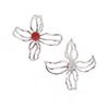 Sohi Women's The Arachnid-flora Statement Earrings - Metallic Silver In Metallic